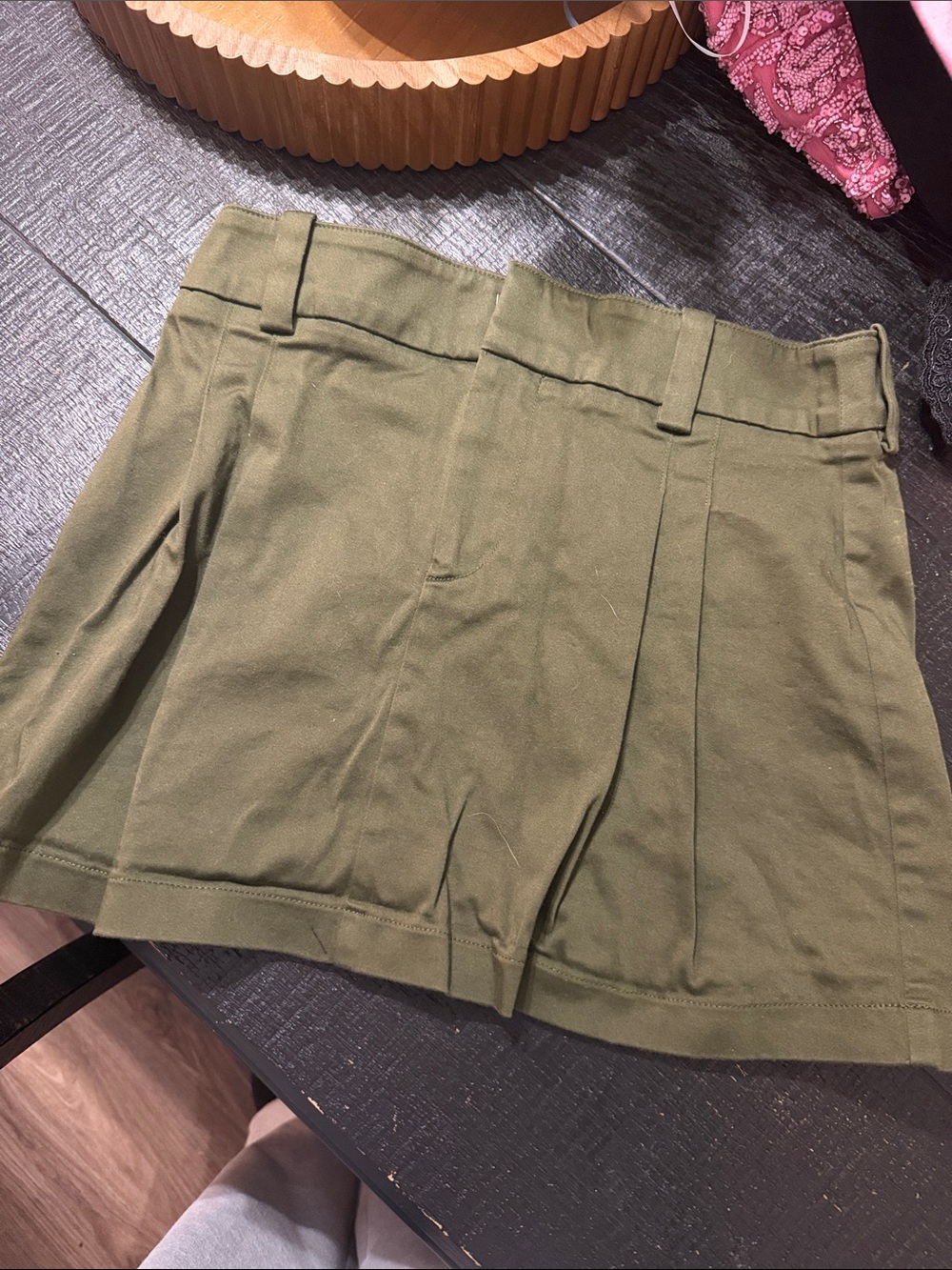 Aritizia Olive Green Women's Skirt with Belt Loops